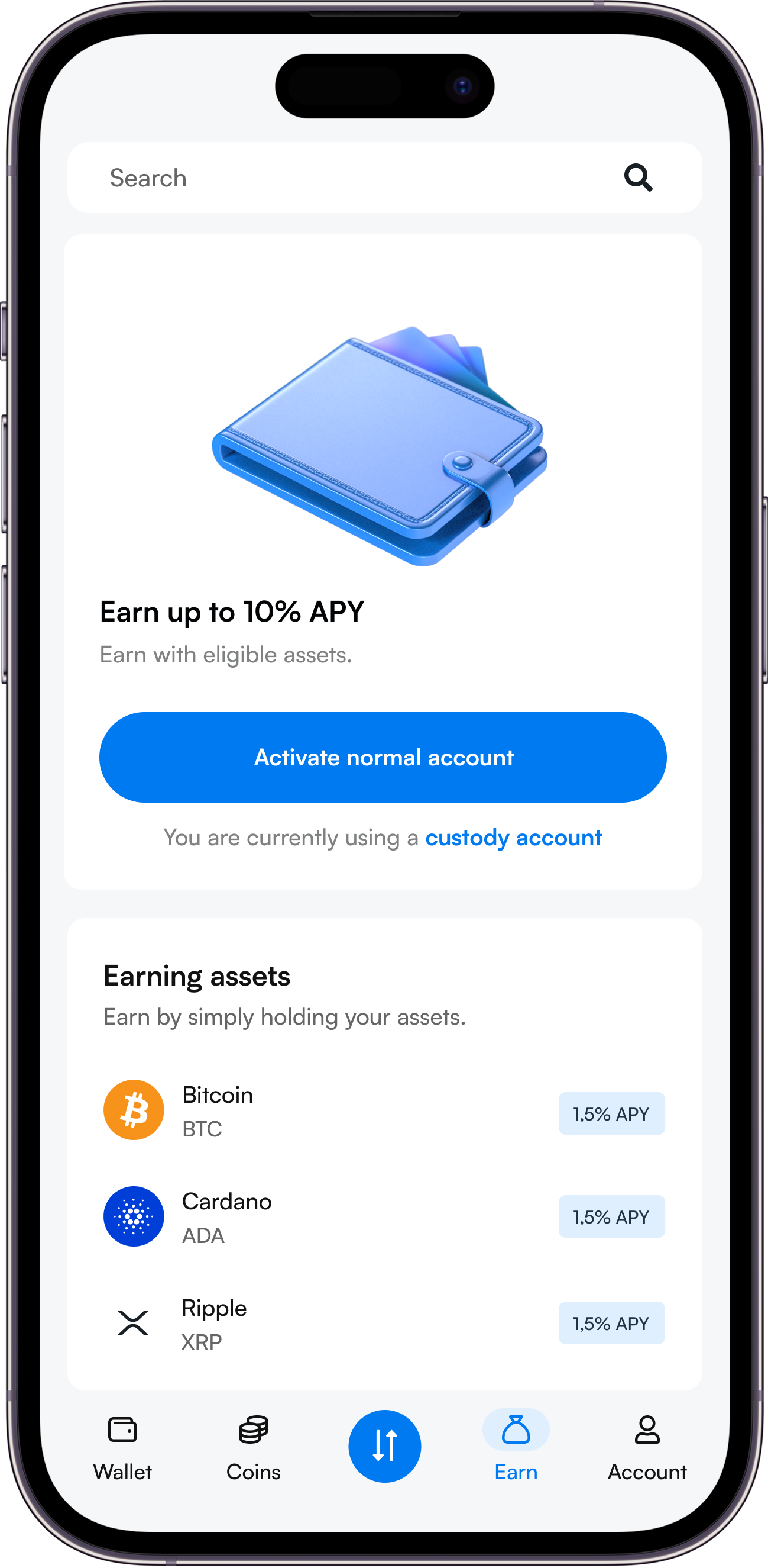 Earn and trade